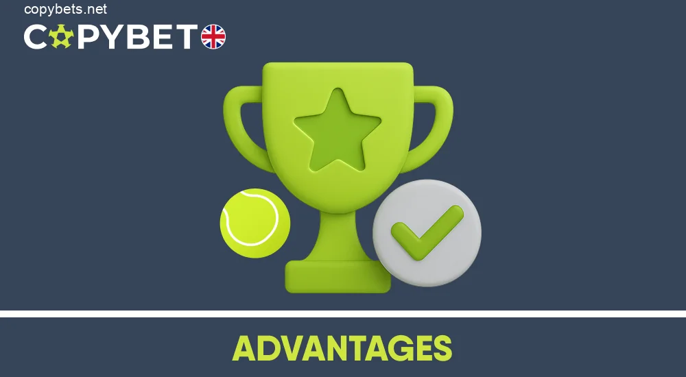 Key benefits of tennis betting at Copybet UK