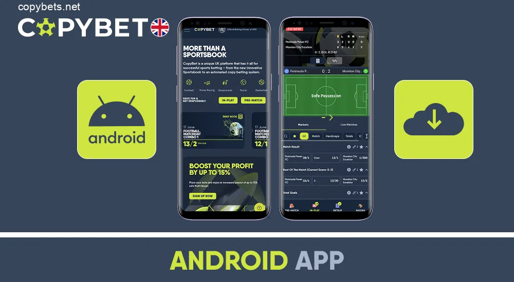 Copybet Android app download and features for UK users