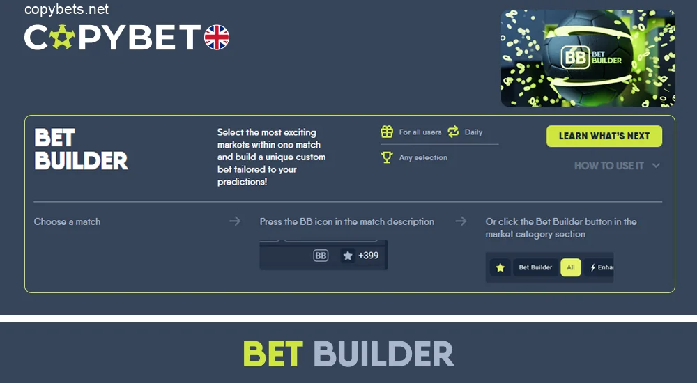 Bet Builder feature in Copybet UK