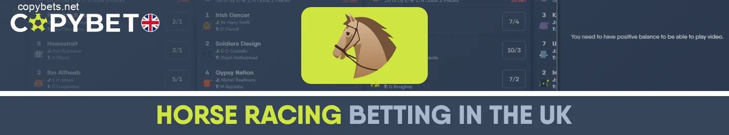 Copybet UK horse racing betting site with live streaming