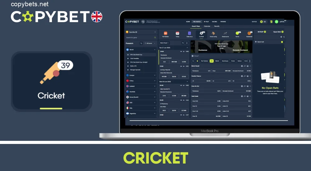 Cricket betting at Copybet UK