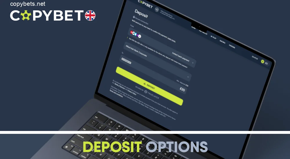How to make a deposit at Copybet UK using secure methods