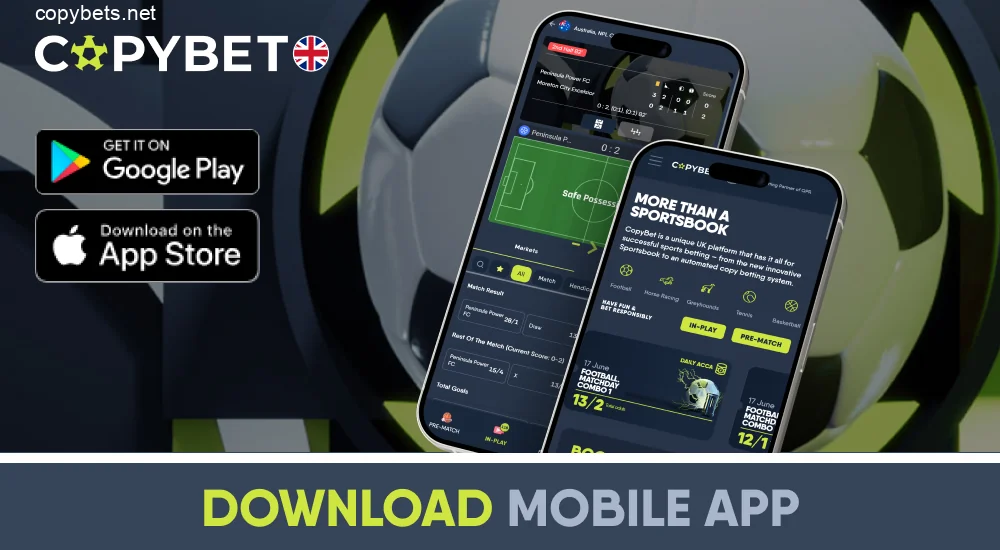 Download Copybet mobile app for Android and iOS in the UK