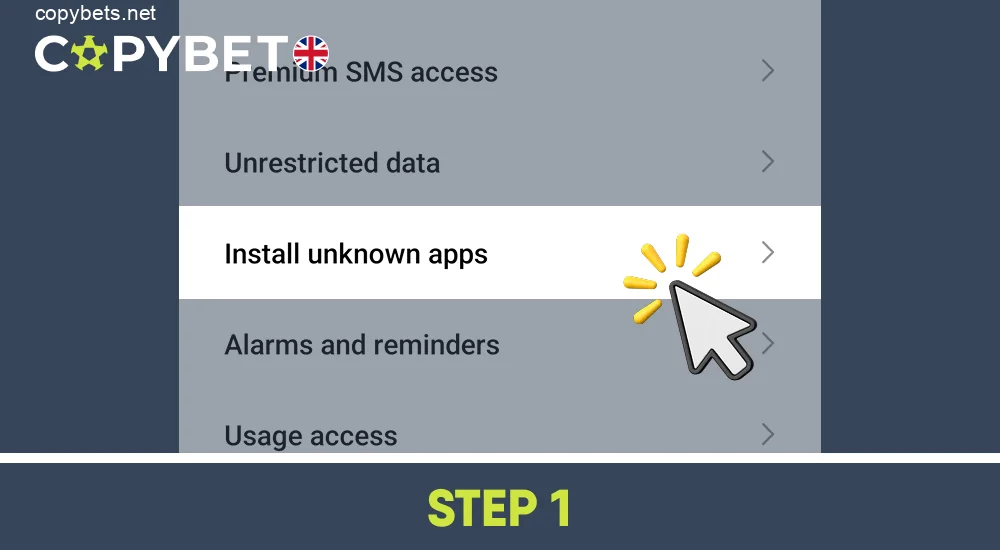 In your phone settings, allow installation of applications from unknown sources, step 1
