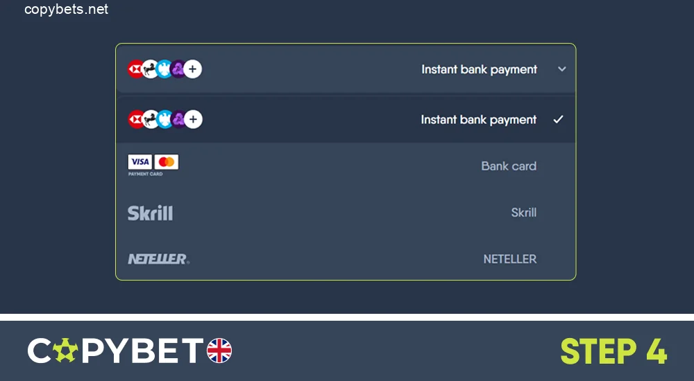 Choose a suitable method for withdrawing money, step 4