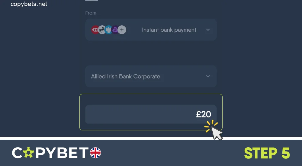 Enter the amount you want to withdraw, step 5