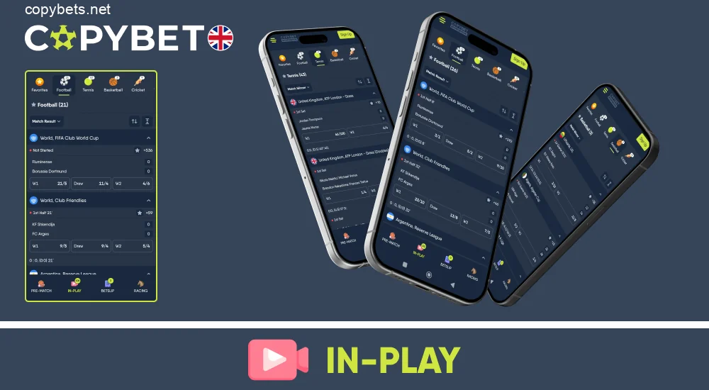 Copybet app in-play betting