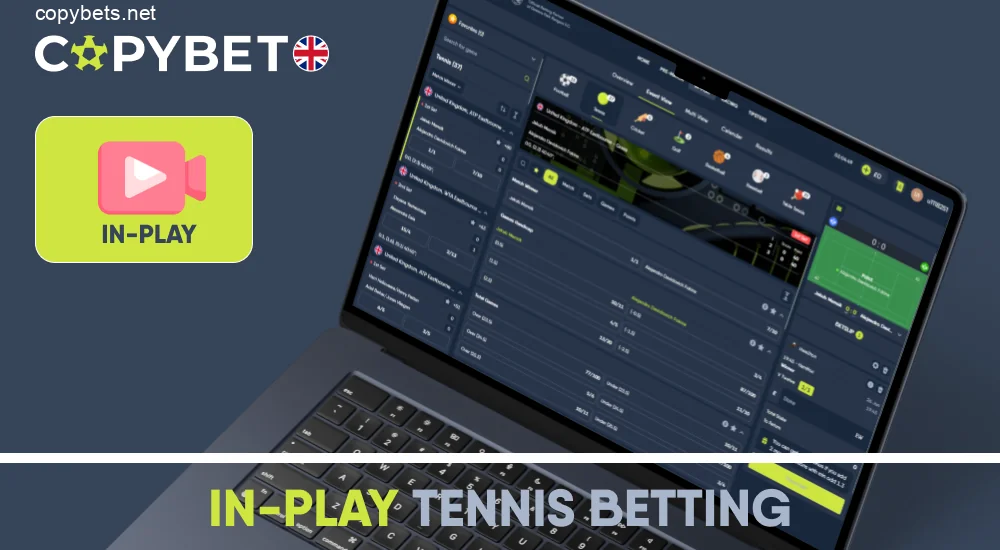 In-play tennis betting options on Copybet UK