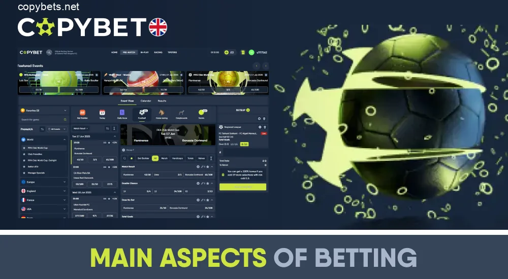 Copybet UK betting features explained