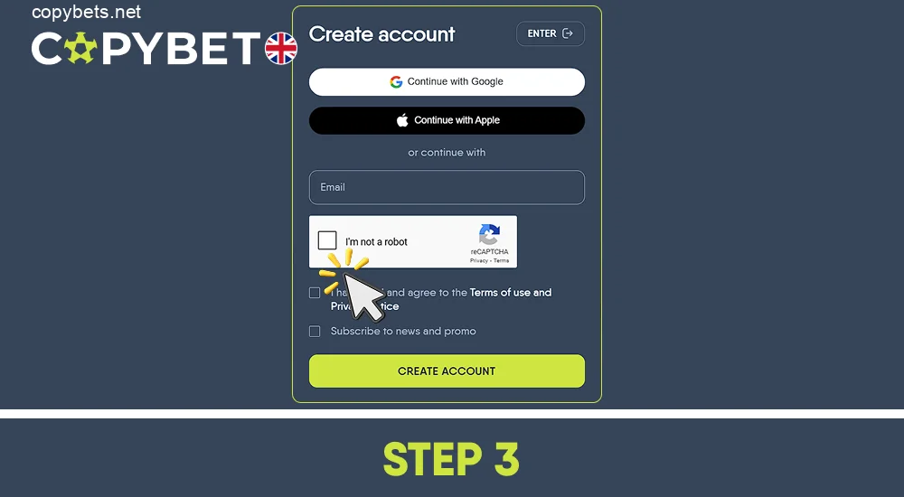 Complete the captcha, step 3