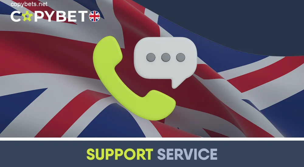 24/7 customer support Copybet UK: live chat, email, social media