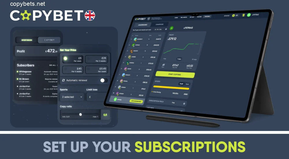 Copybet tipster subscription management for UK users