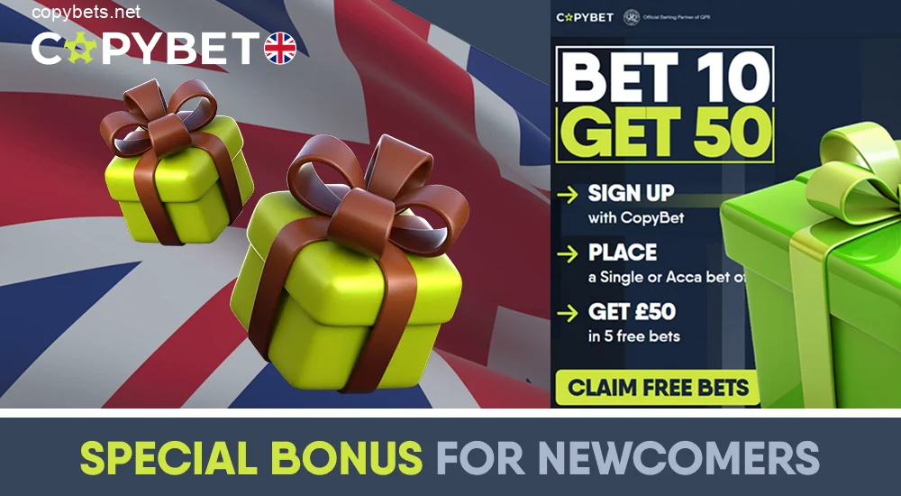 Welcome bonus for new Copybet UK users